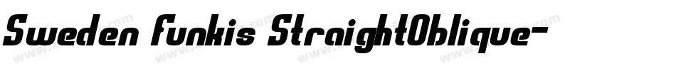 Sweden Funkis StraightOblique字体转换